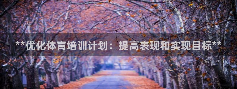 尊龙人生就要博旧版：**优化体育培训计划：提高表现和
