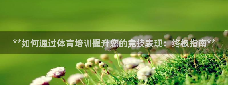尊龙现在：**如何通过体育培训提升您的竞技表现：终极