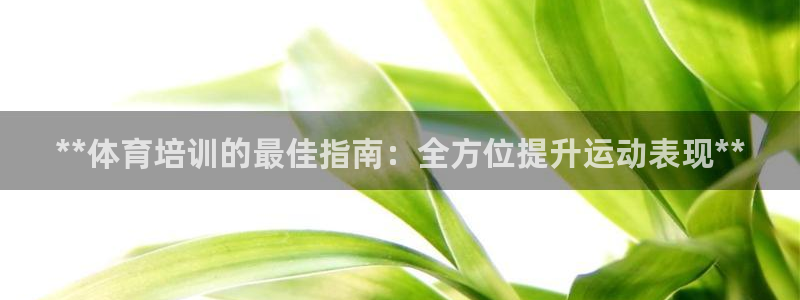 尊龙凯时平台官网：**体育培训的最佳指南：全方位提升
